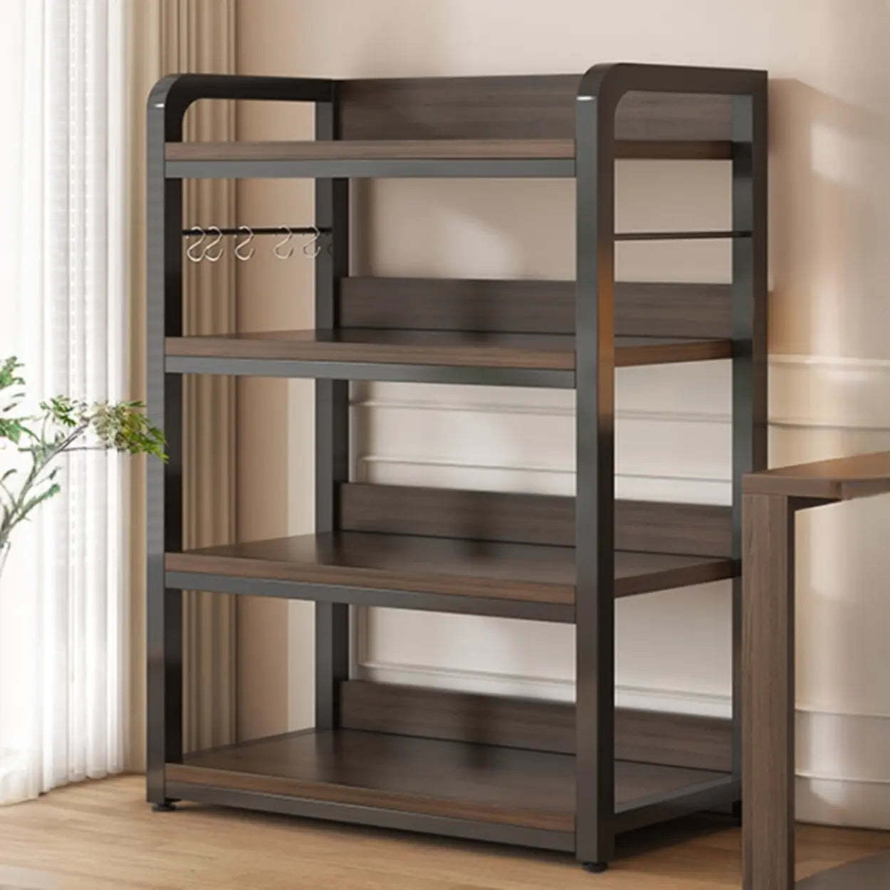 Steel Open-Back Vertical Bookshelf
