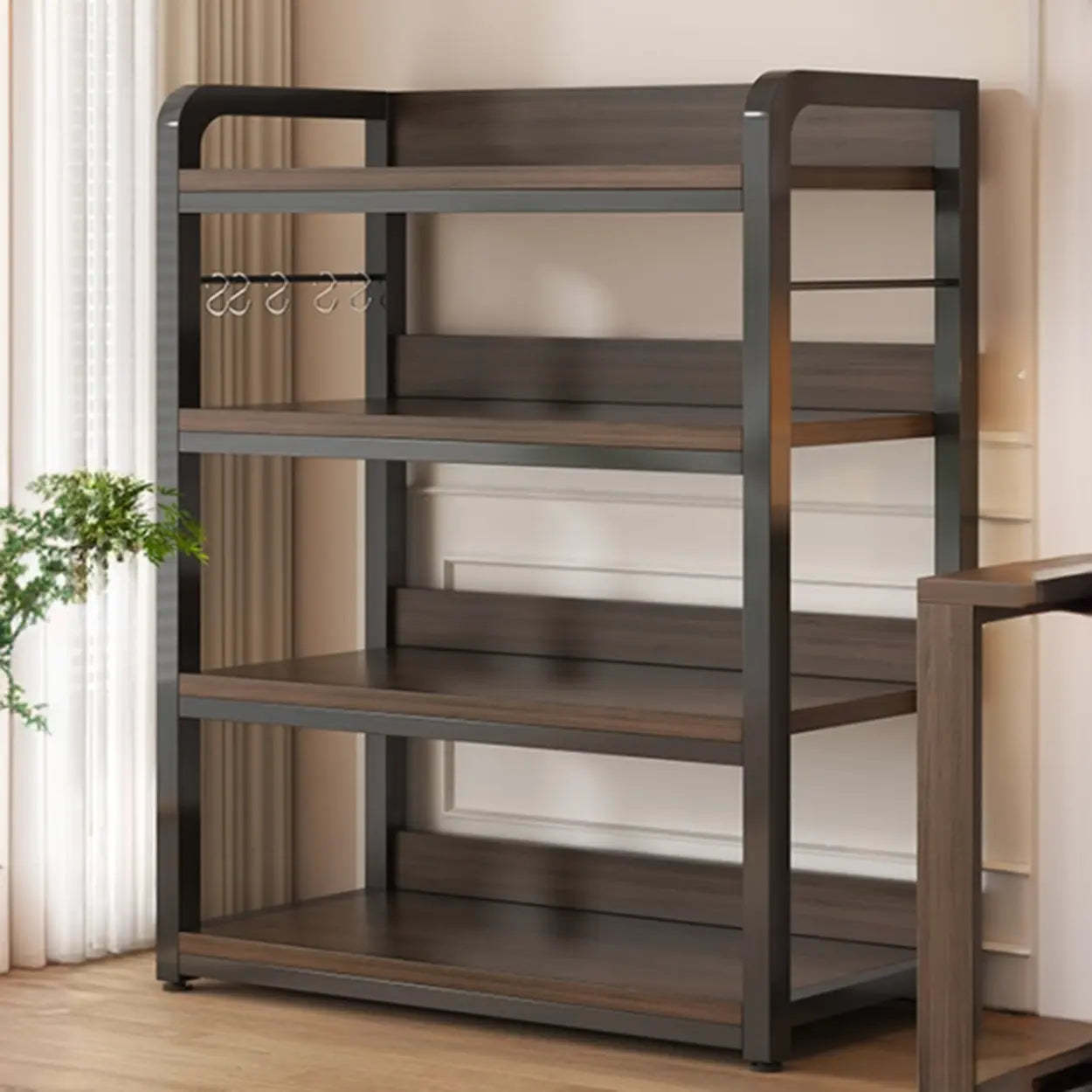 Steel Open-Back Vertical Bookshelf