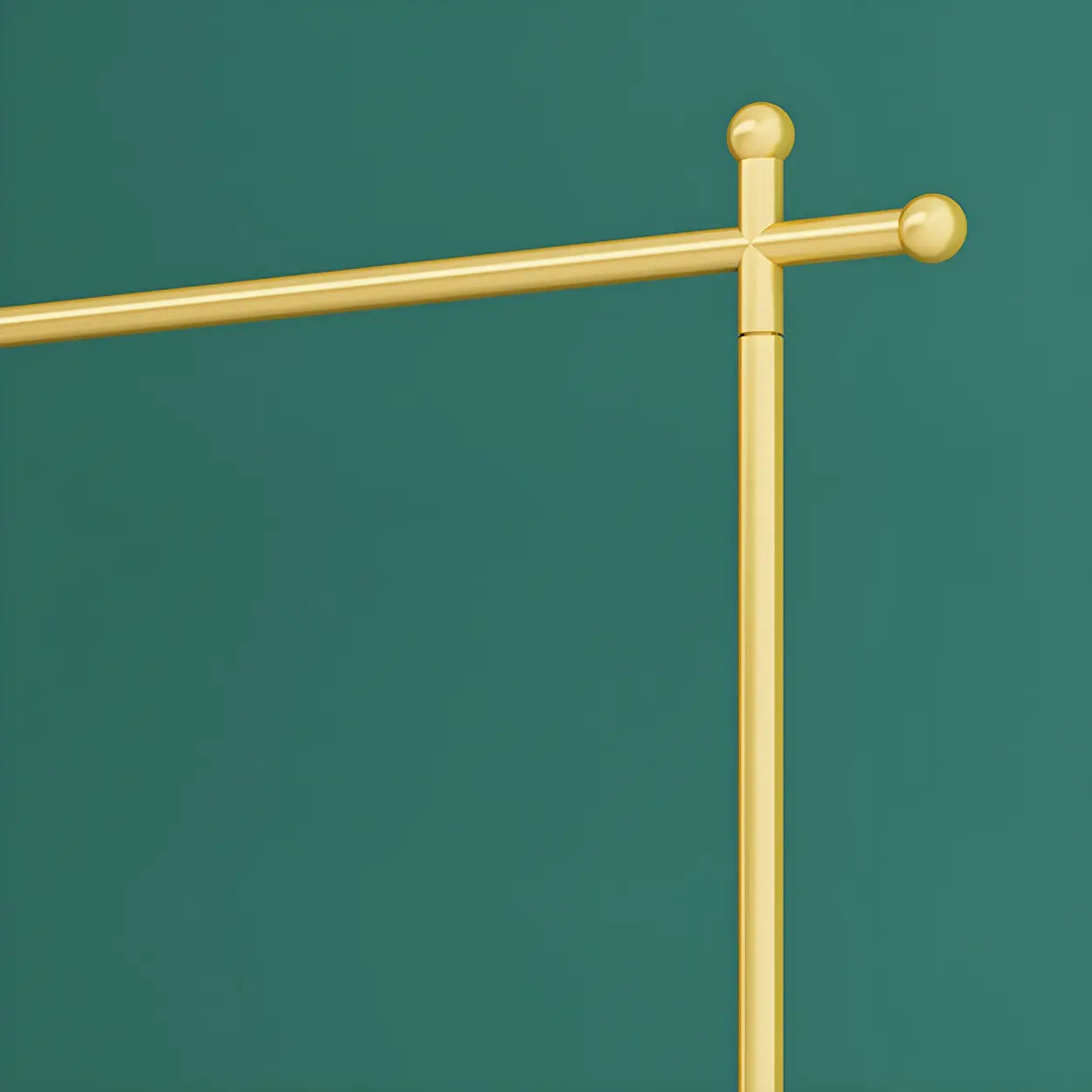 Gold Metal Rolling Coat Rack
