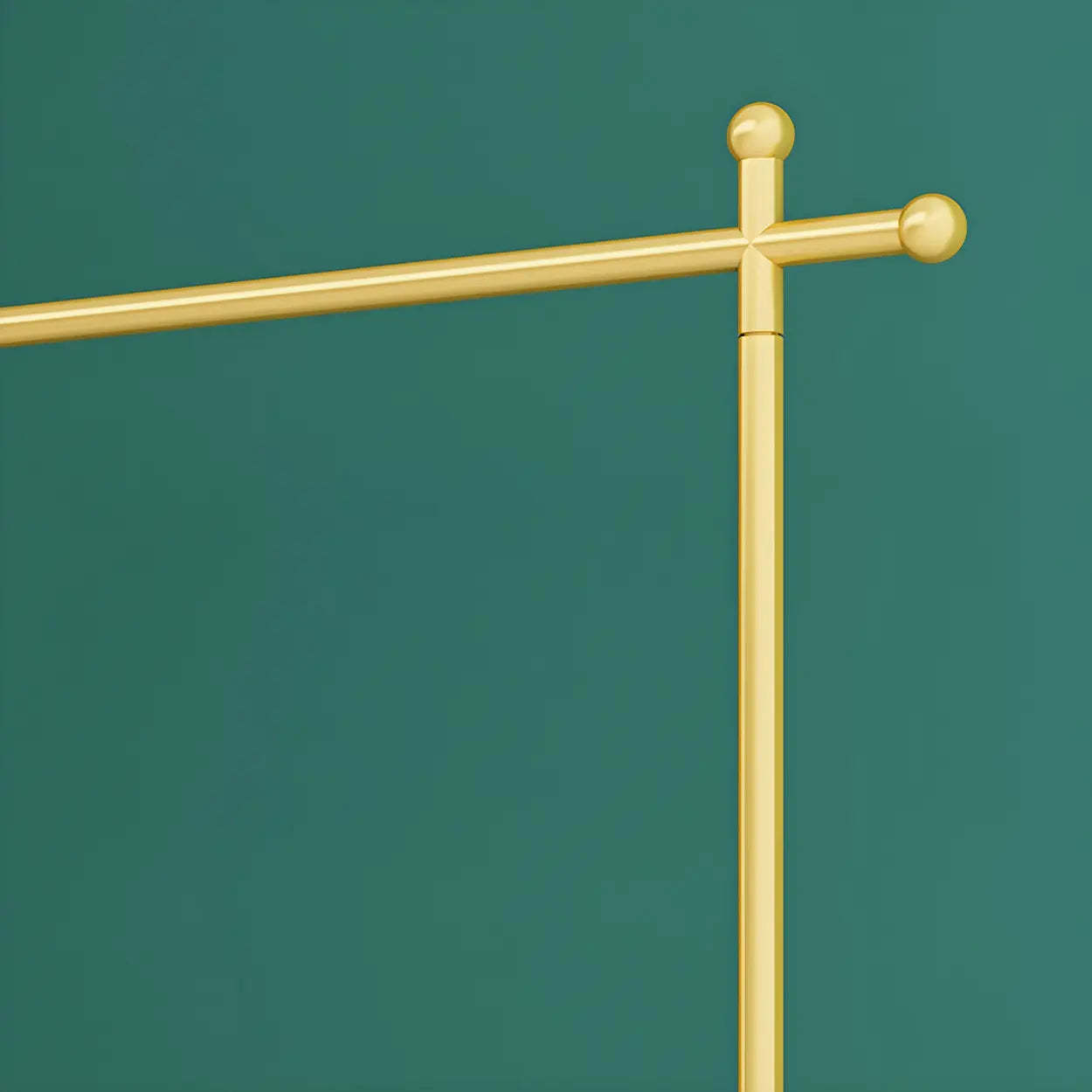 Gold Metal Rolling Coat Rack