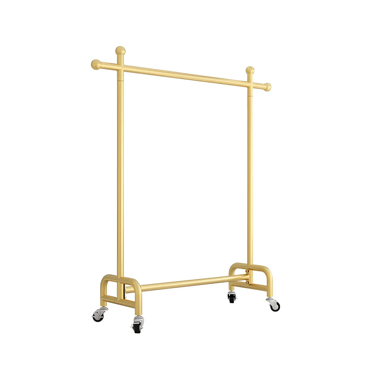 Gold Metal Rolling Coat Rack