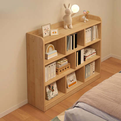 Natural Pine Horizontal Low Bookcase