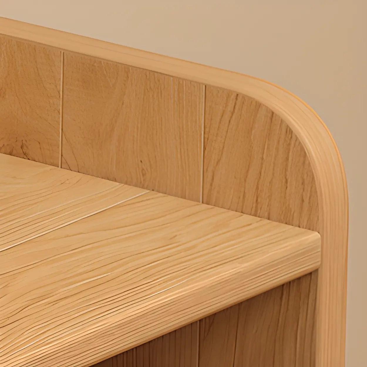 Natural Pine Horizontal Low Bookcase