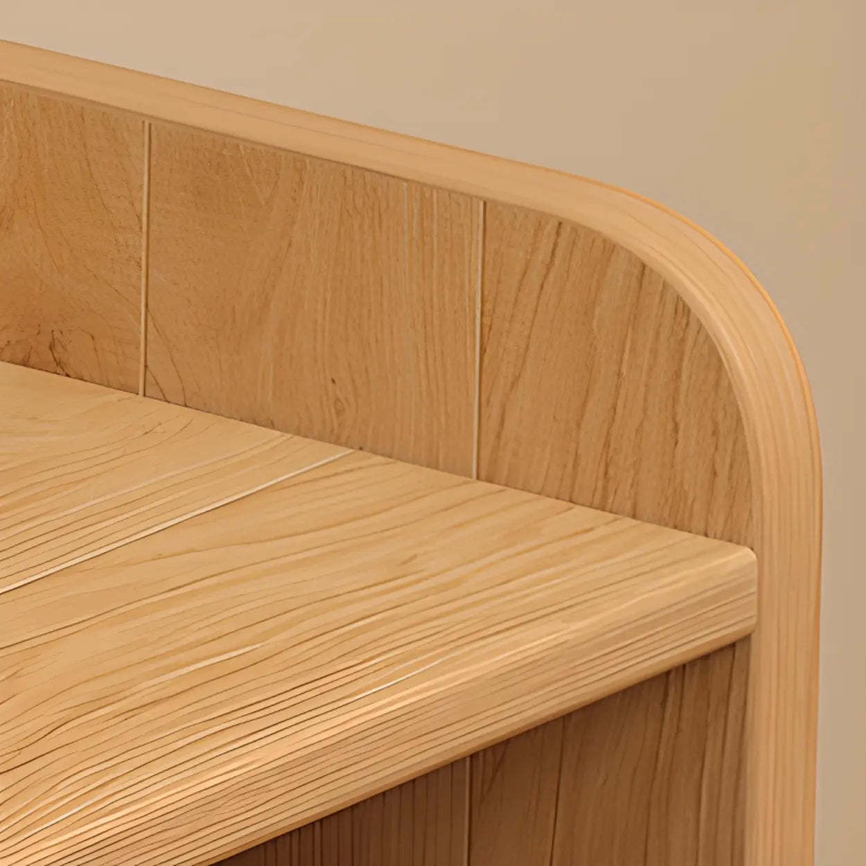 Natural Pine Horizontal Low Bookcase
