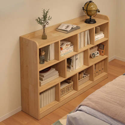 Natural Pine Horizontal Low Bookcase