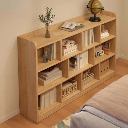 Natural Pine Horizontal Low Bookcase