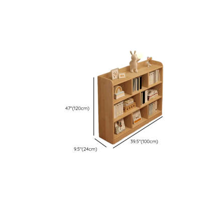 Natural Pine Horizontal Low Bookcase