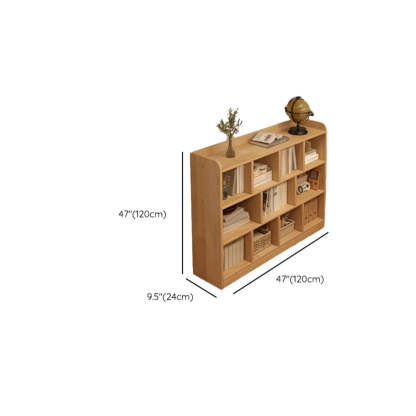 Natural Pine Horizontal Low Bookcase