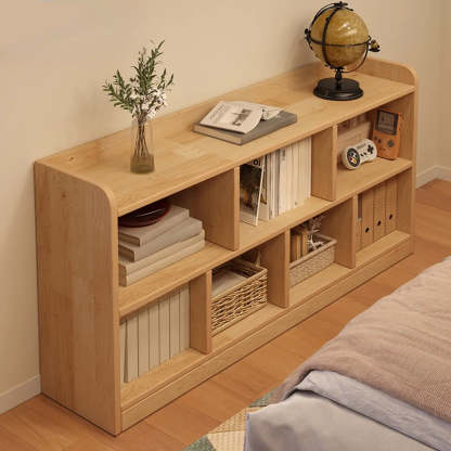Natural Pine Horizontal Low Bookcase