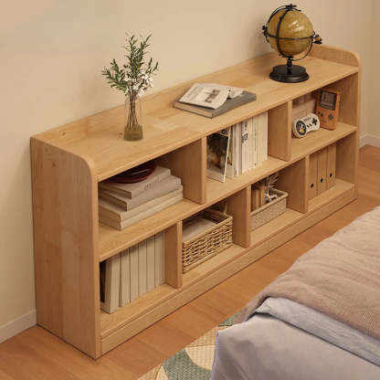 Natural Pine Horizontal Low Bookcase