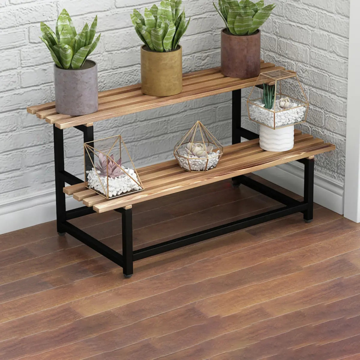 Black modern plant stand out no profit f — 31"L x 24"W x 26"H / Wood & Black