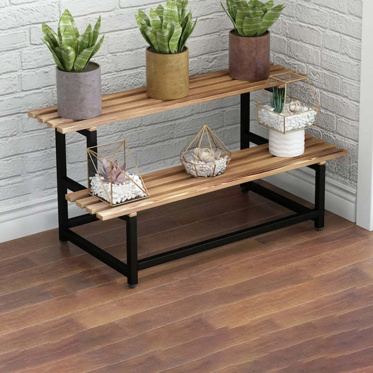Black modern plant stand out no profit f — 31"L x 24"W x 26"H / Wood & Black