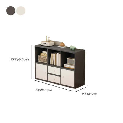 Simple Modular Wood Cube Short Bookcase