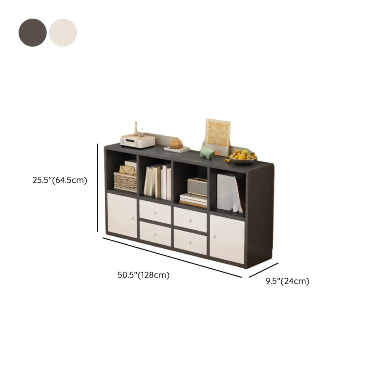 Simple Modular Wood Cube Short Bookcase