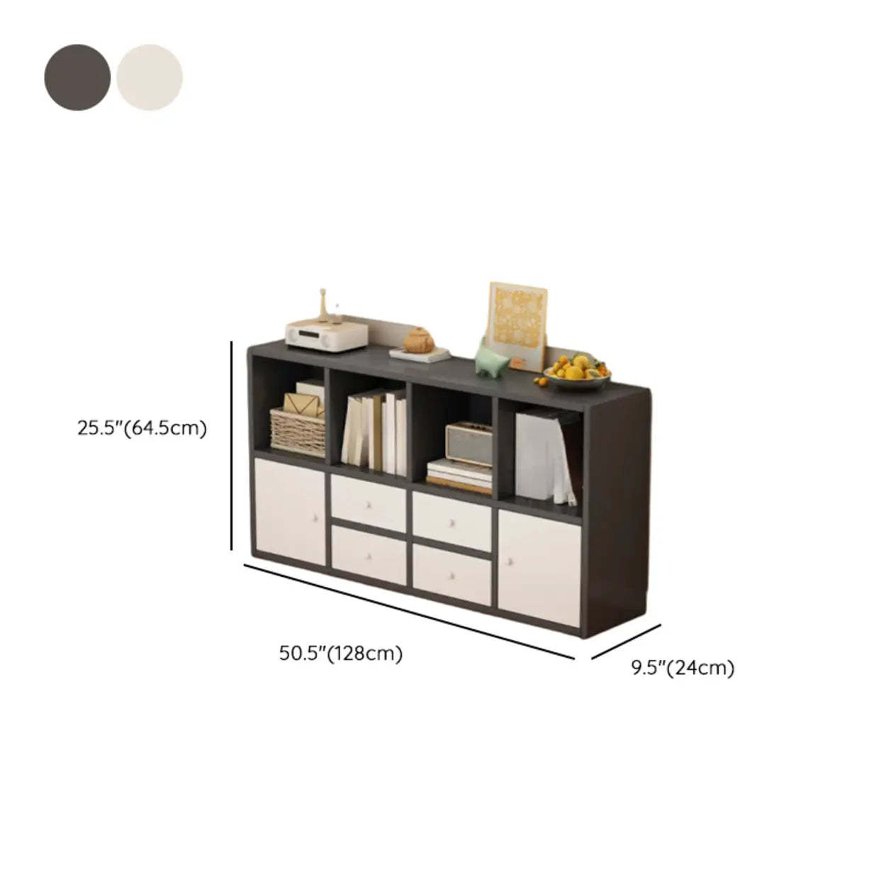Simple Modular Wood Cube Short Bookcase