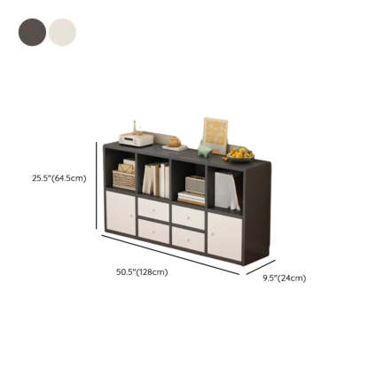 Simple Modular Wood Cube Short Bookcase