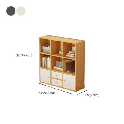 Simple Modular Wood Cube Short Bookcase