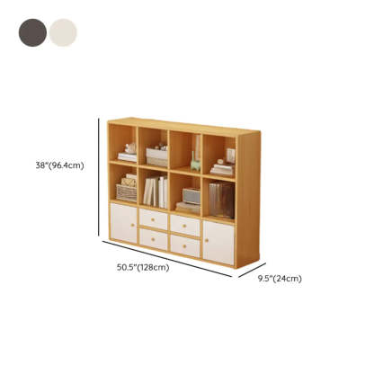 Simple Modular Wood Cube Short Bookcase
