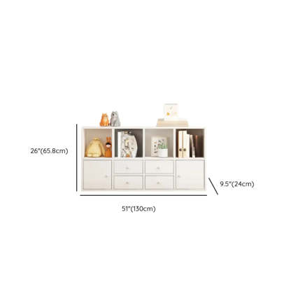 Simple Modular Wood Cube Short Bookcase
