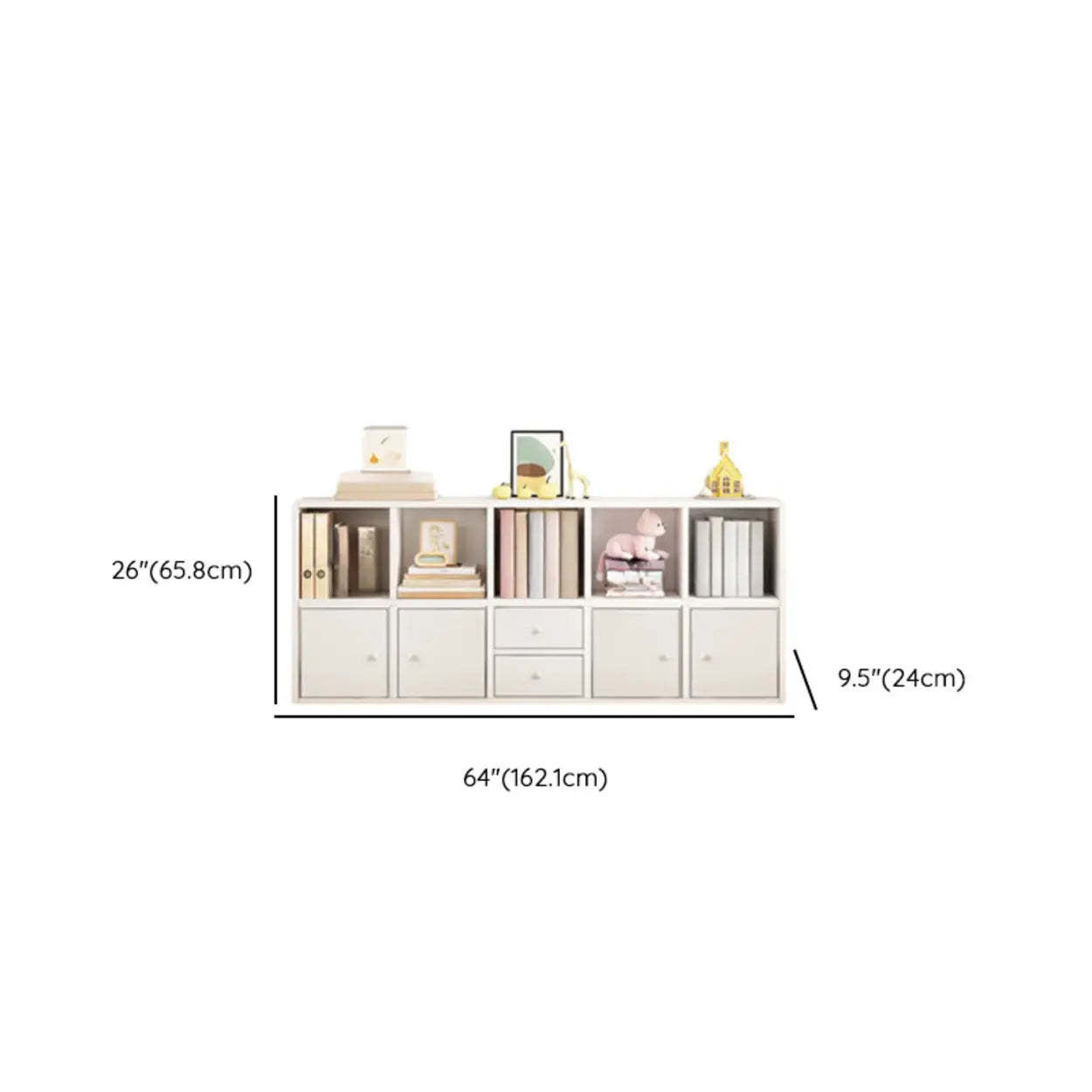 Simple Modular Wood Cube Short Bookcase