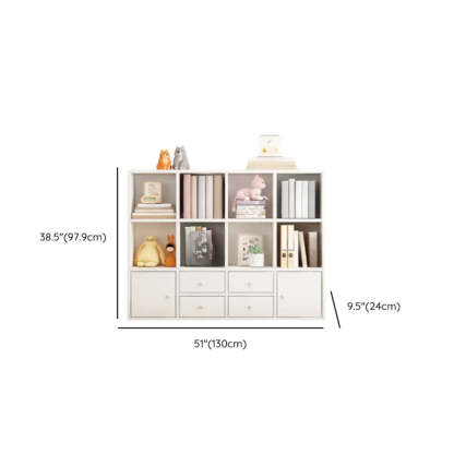 Simple Modular Wood Cube Short Bookcase