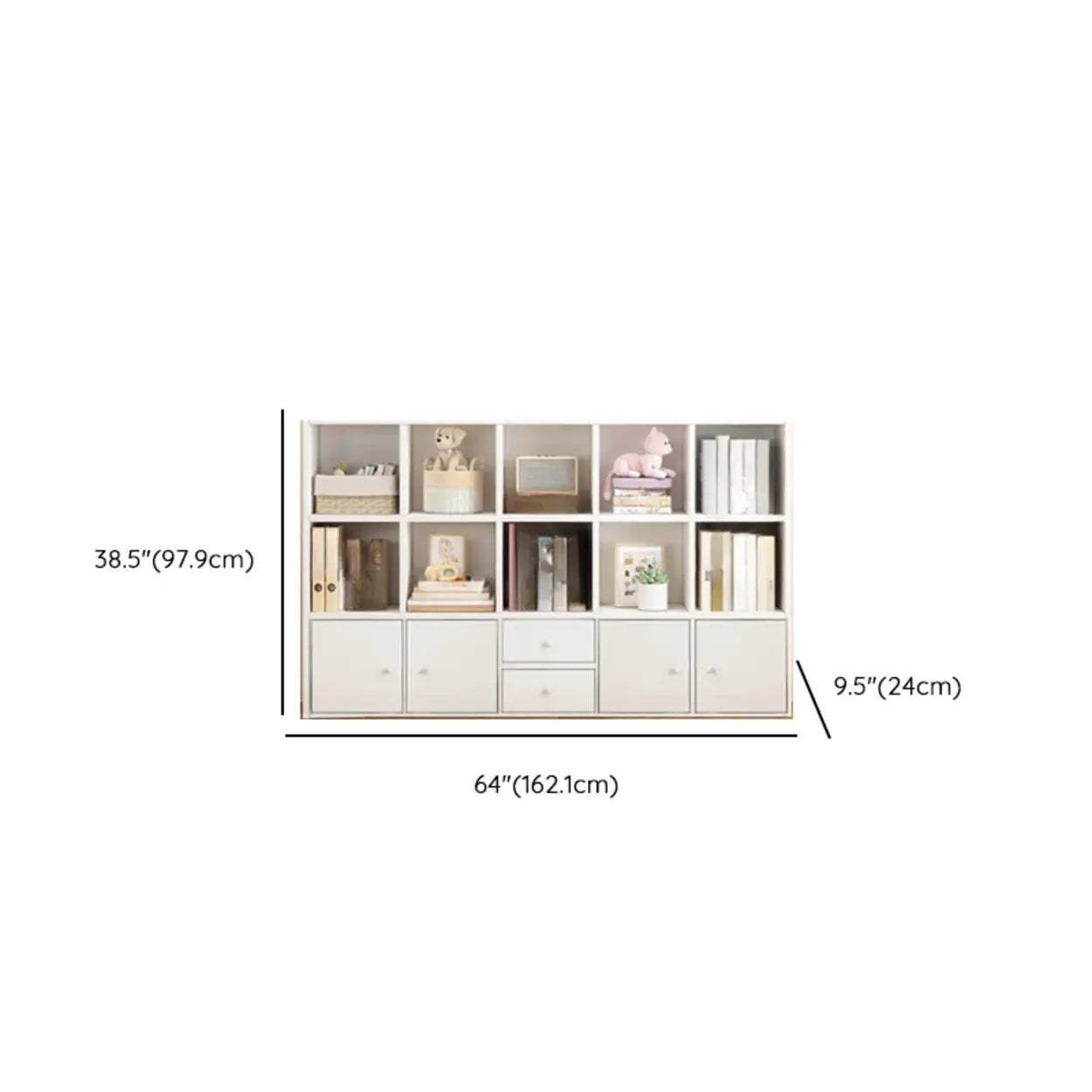Simple Modular Wood Cube Short Bookcase