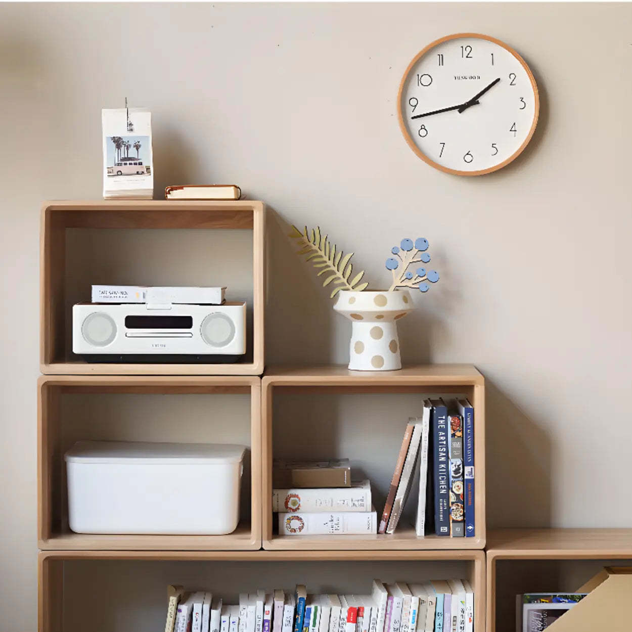 Modular Wooden Cube Storage Bookcase