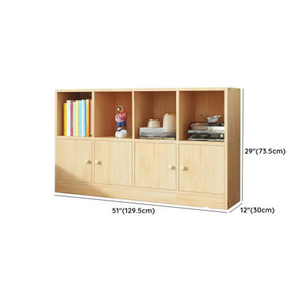 Simple Natural Pine Closed Bookcase