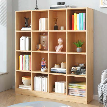 Simple Natural Pine Closed Bookcase — 3