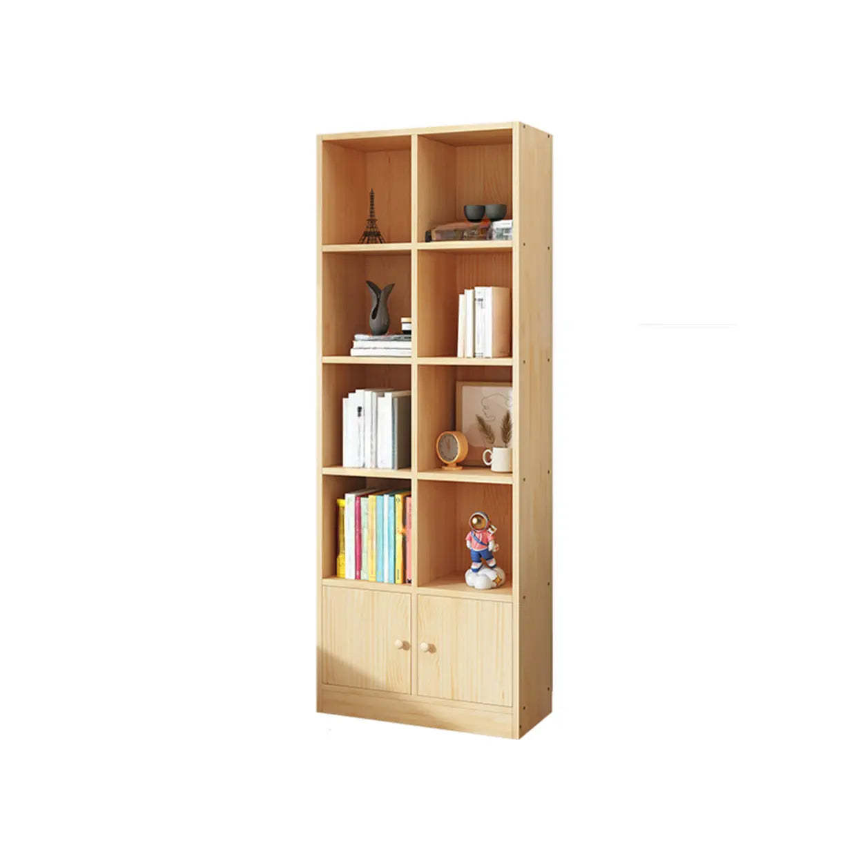 Simple Natural Pine Closed Bookcase — 4