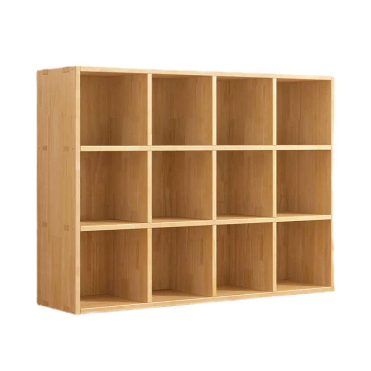 Natural Wood Rectangular Display Bookcase