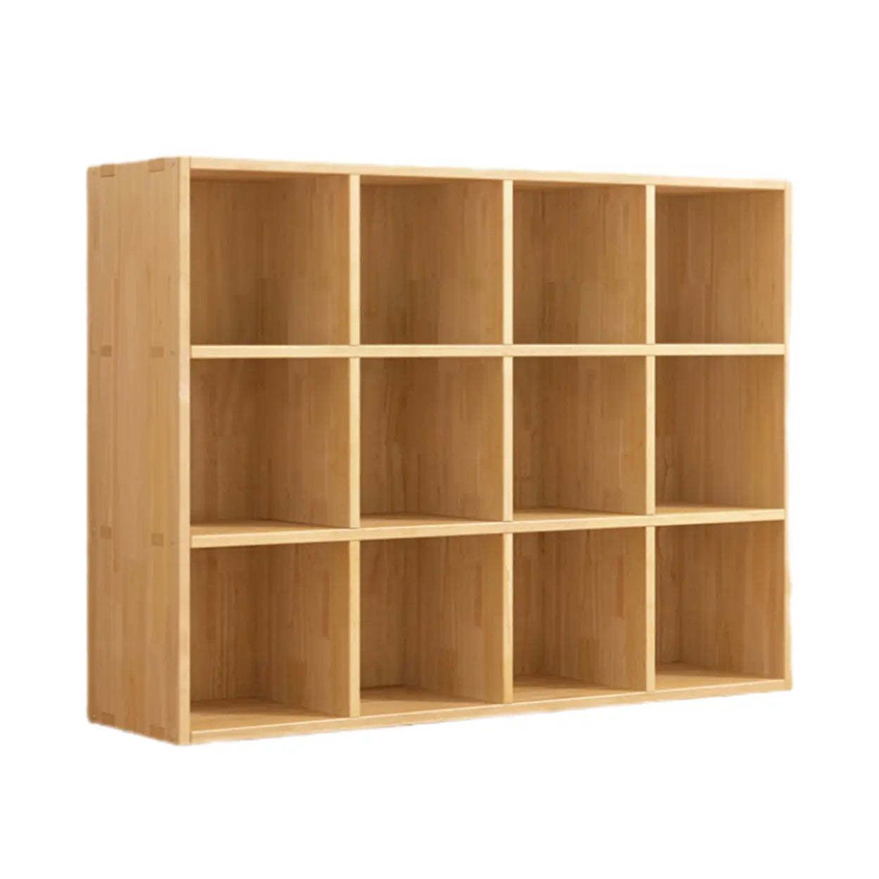 Natural Wood Rectangular Display Bookcase