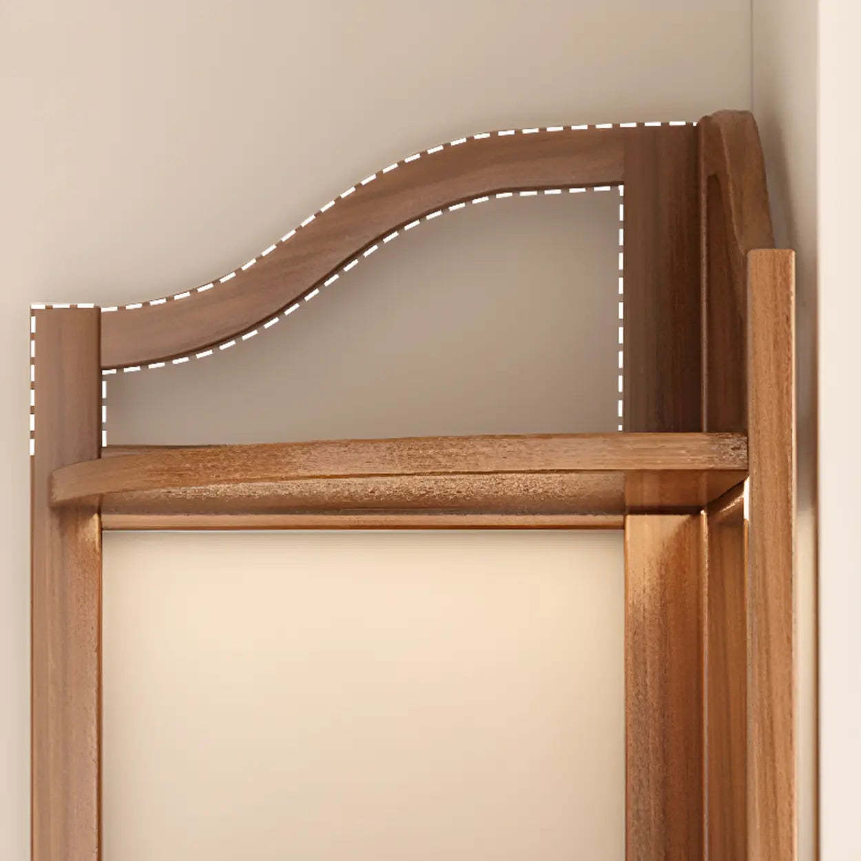 Natural Wood Corner Bookshelf