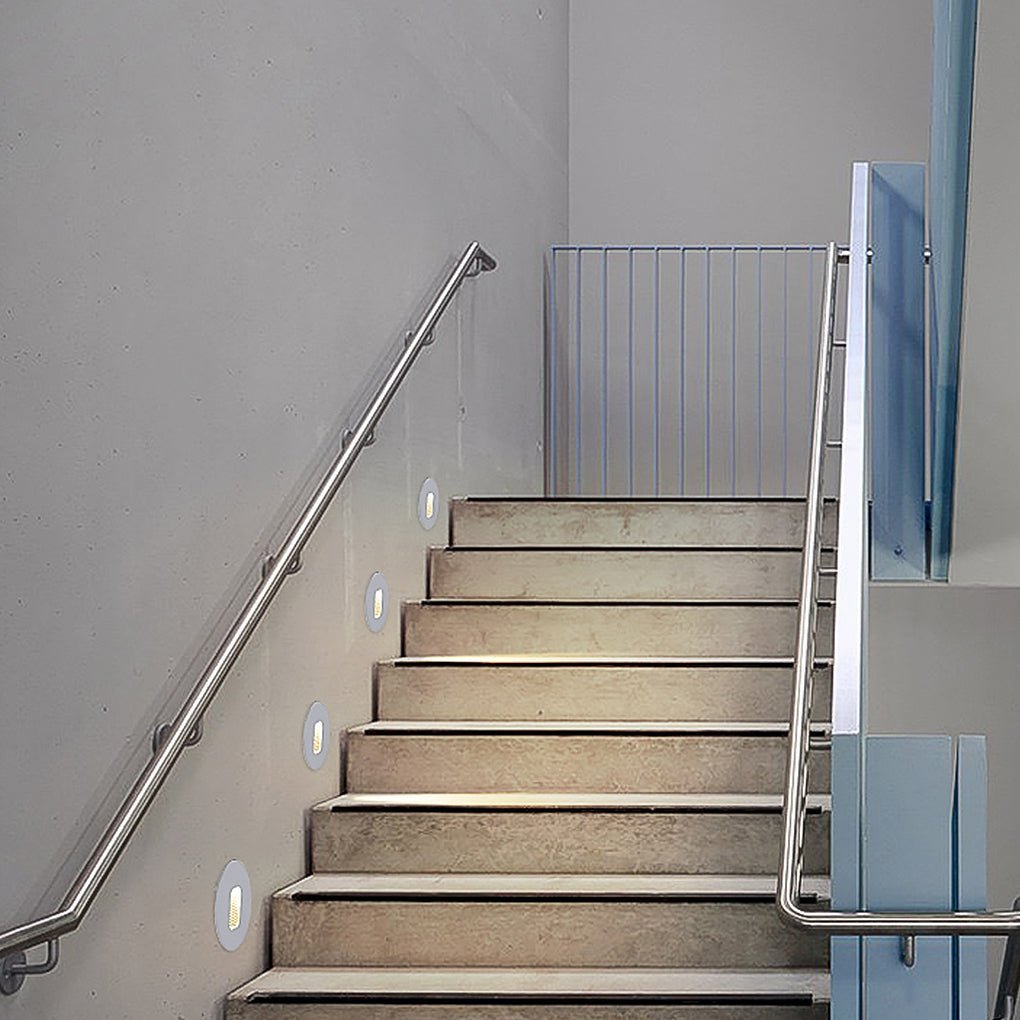 Round Square LED Modern Waterproof Outdoor Step Lights Stairway Sconces-Lighom