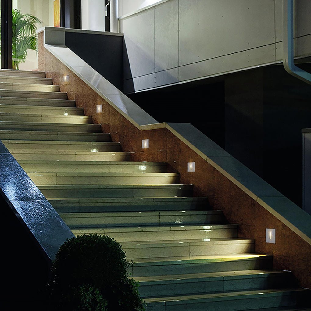 Round Square LED Modern Waterproof Outdoor Step Lights Stairway Sconces-Lighom