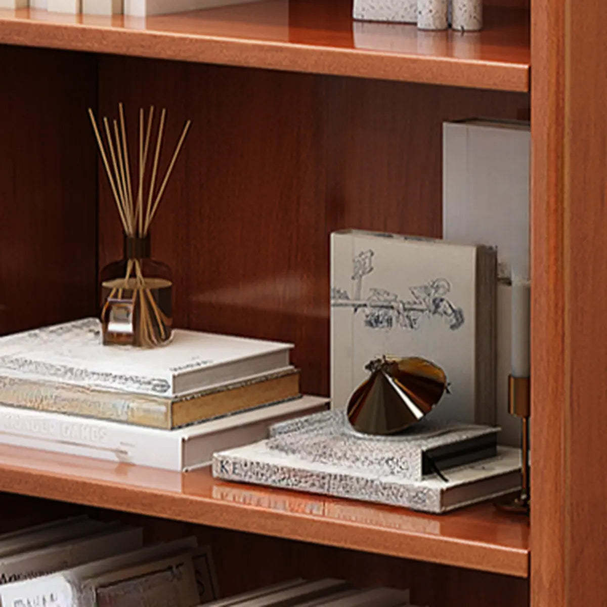 5-Tier Wood Vertical Bookcase
