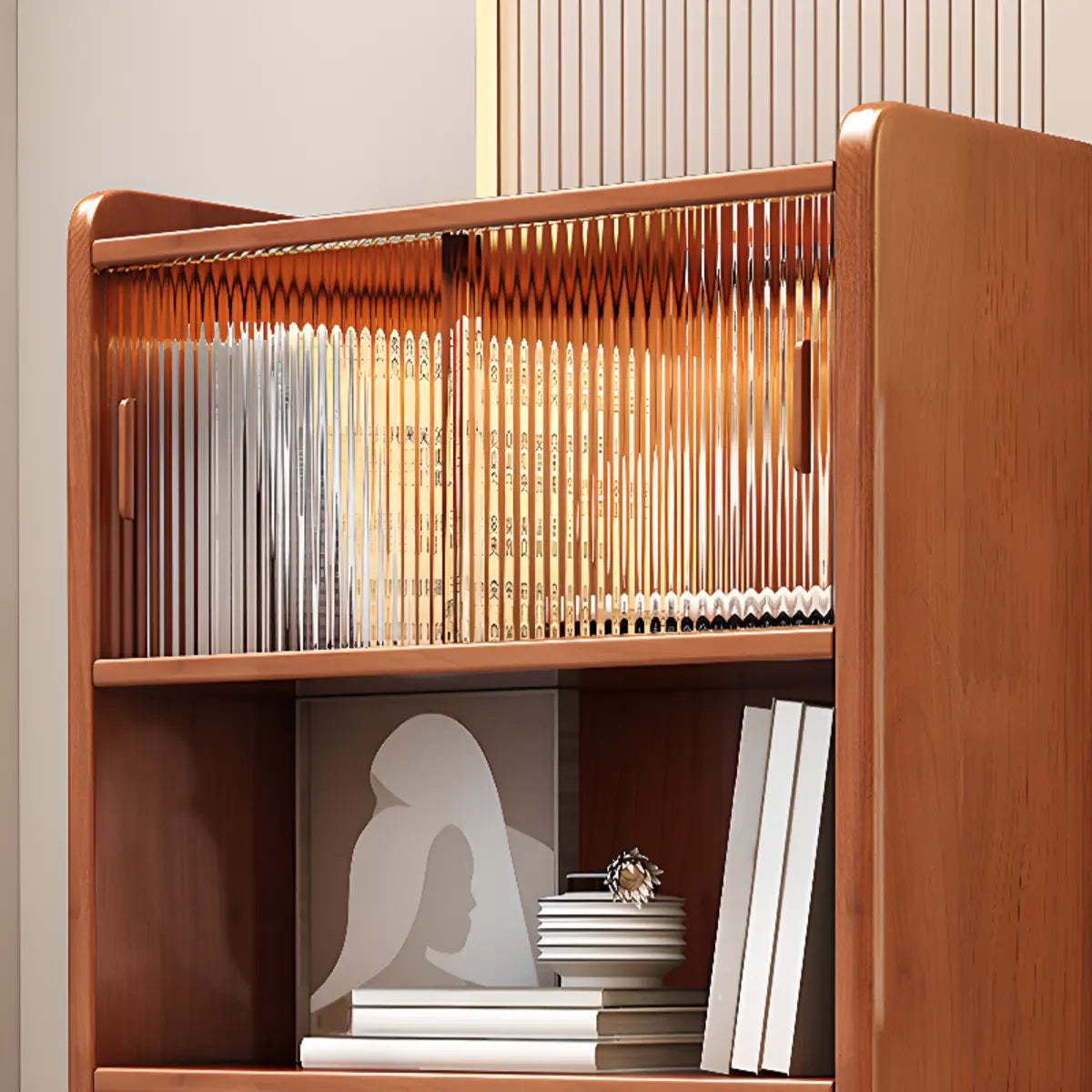 5-Tier Wood Vertical Bookcase — White