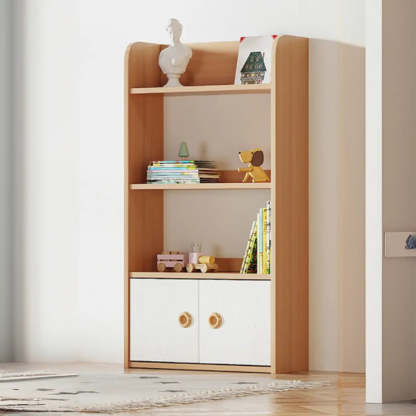 Simple Rectangular Open-Back Wood Bookshelf — Natural Finish