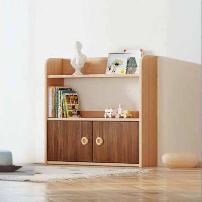 Simple Rectangular Open-Back Wood Bookshelf — White