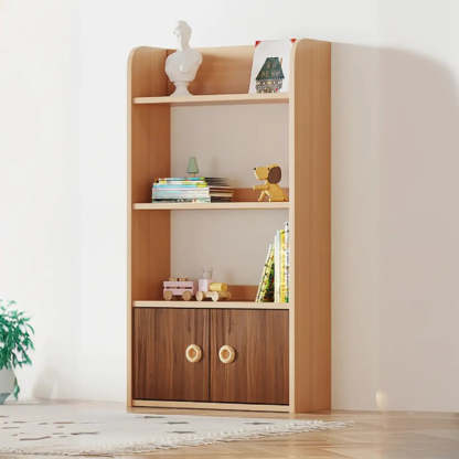 Simple Rectangular Open-Back Wood Bookshelf — White