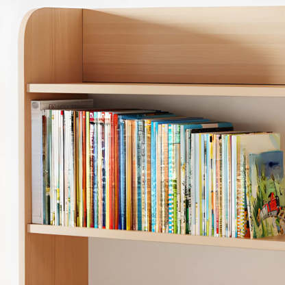 Simple Rectangular Open-Back Wood Bookshelf