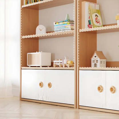 Simple Rectangular Open-Back Wood Bookshelf