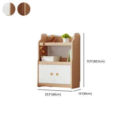 Simple Rectangular Open-Back Wood Bookshelf