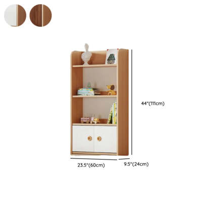 Simple Rectangular Open-Back Wood Bookshelf