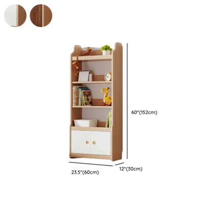 Simple Rectangular Open-Back Wood Bookshelf