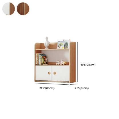 Simple Rectangular Open-Back Wood Bookshelf