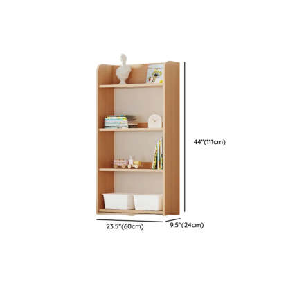 Simple Rectangular Open-Back Wood Bookshelf