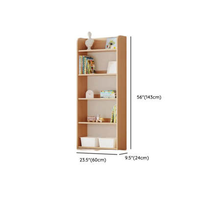 Simple Rectangular Open-Back Wood Bookshelf