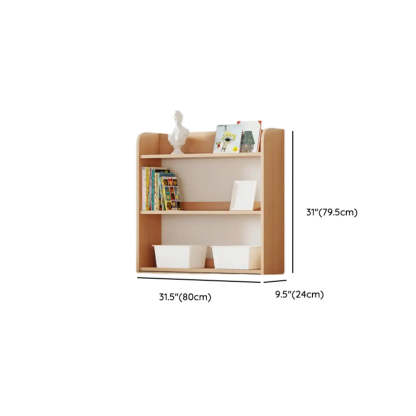 Simple Rectangular Open-Back Wood Bookshelf