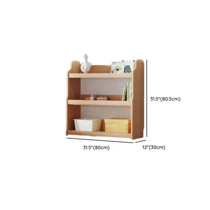 Simple Rectangular Open-Back Wood Bookshelf